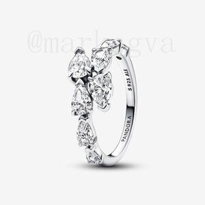 Pandora Sparkling Overlapping Band Ring